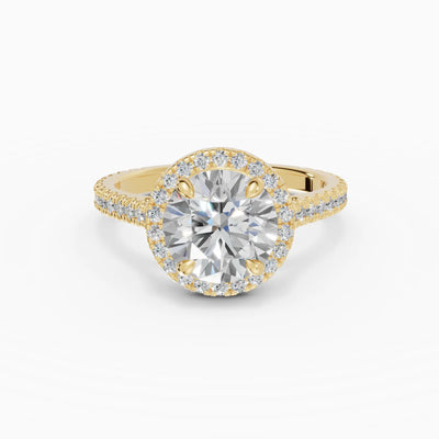 HELIA | Anillo halo brillante con catedral