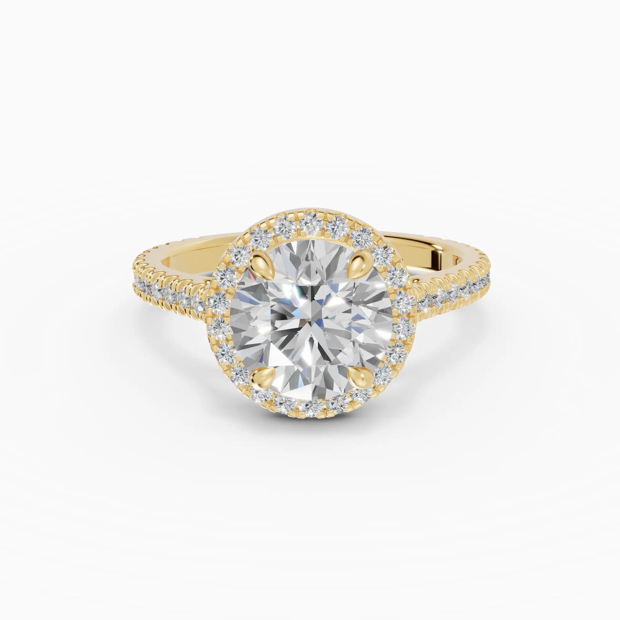 HELIA | Anillo halo brillante con catedral