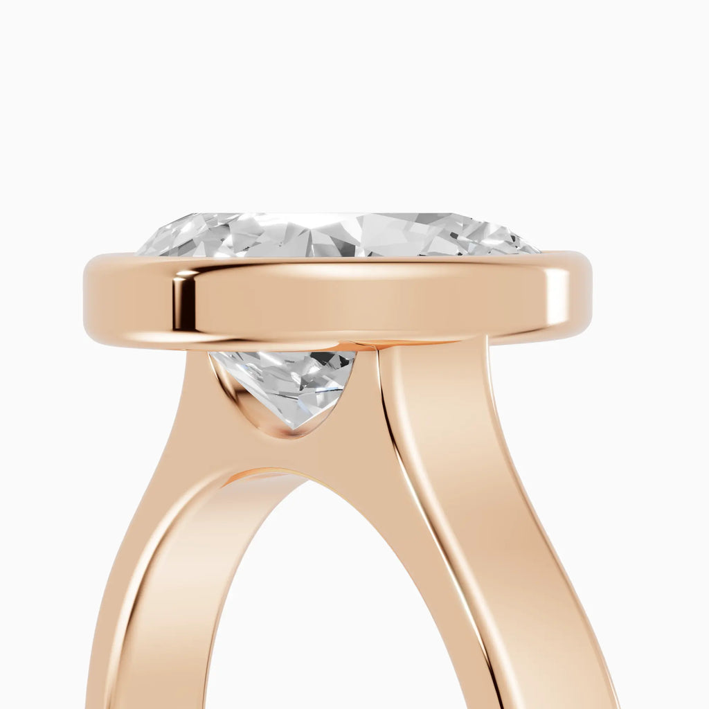 Anillo de compromiso HERA pera solitario biselado