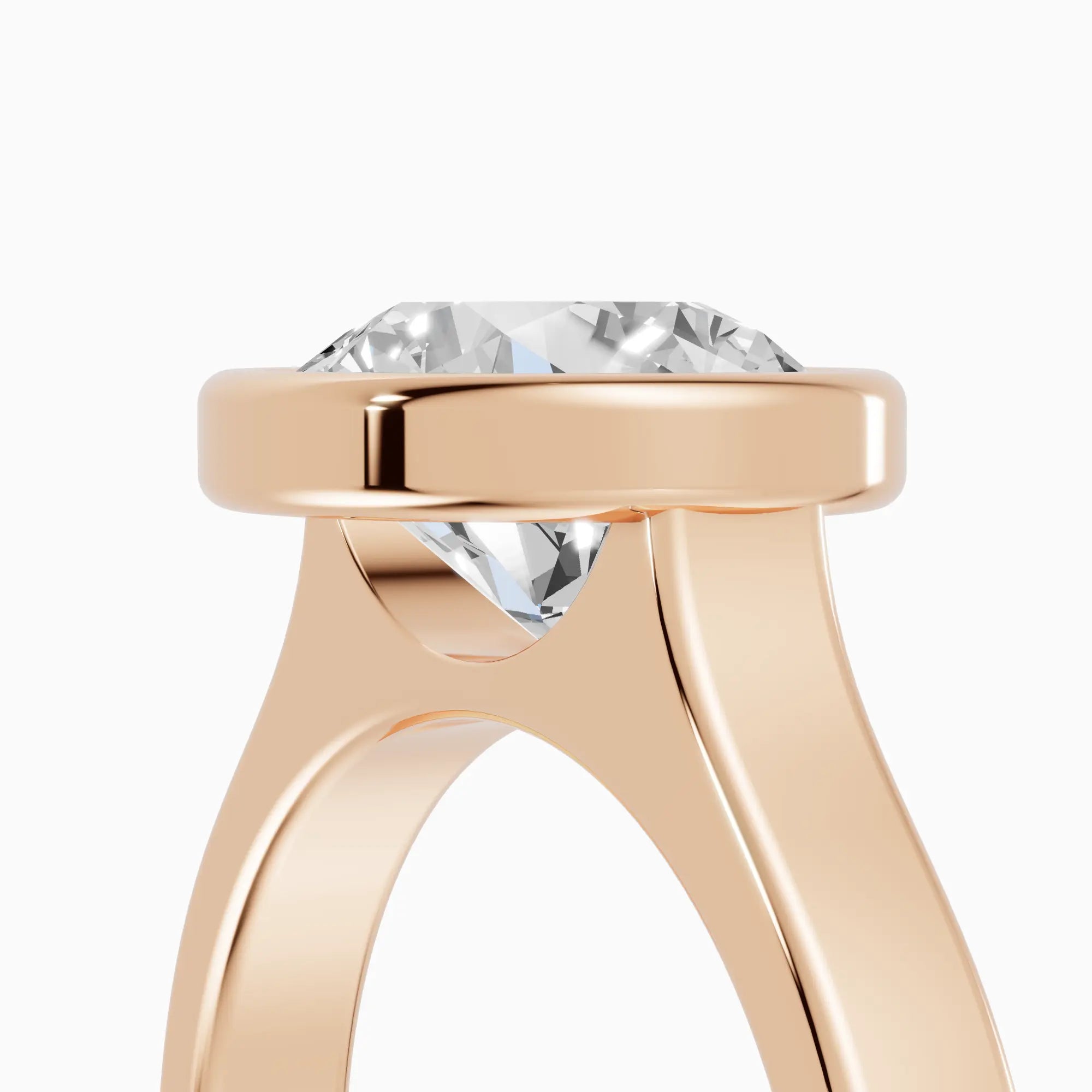 HERA | Anillo solitario brillante biselado