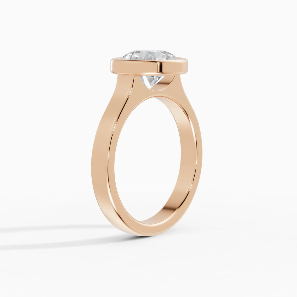 HERA | Anillo solitario brillante biselado