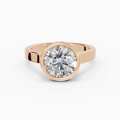 HERA | Anillo solitario brillante biselado