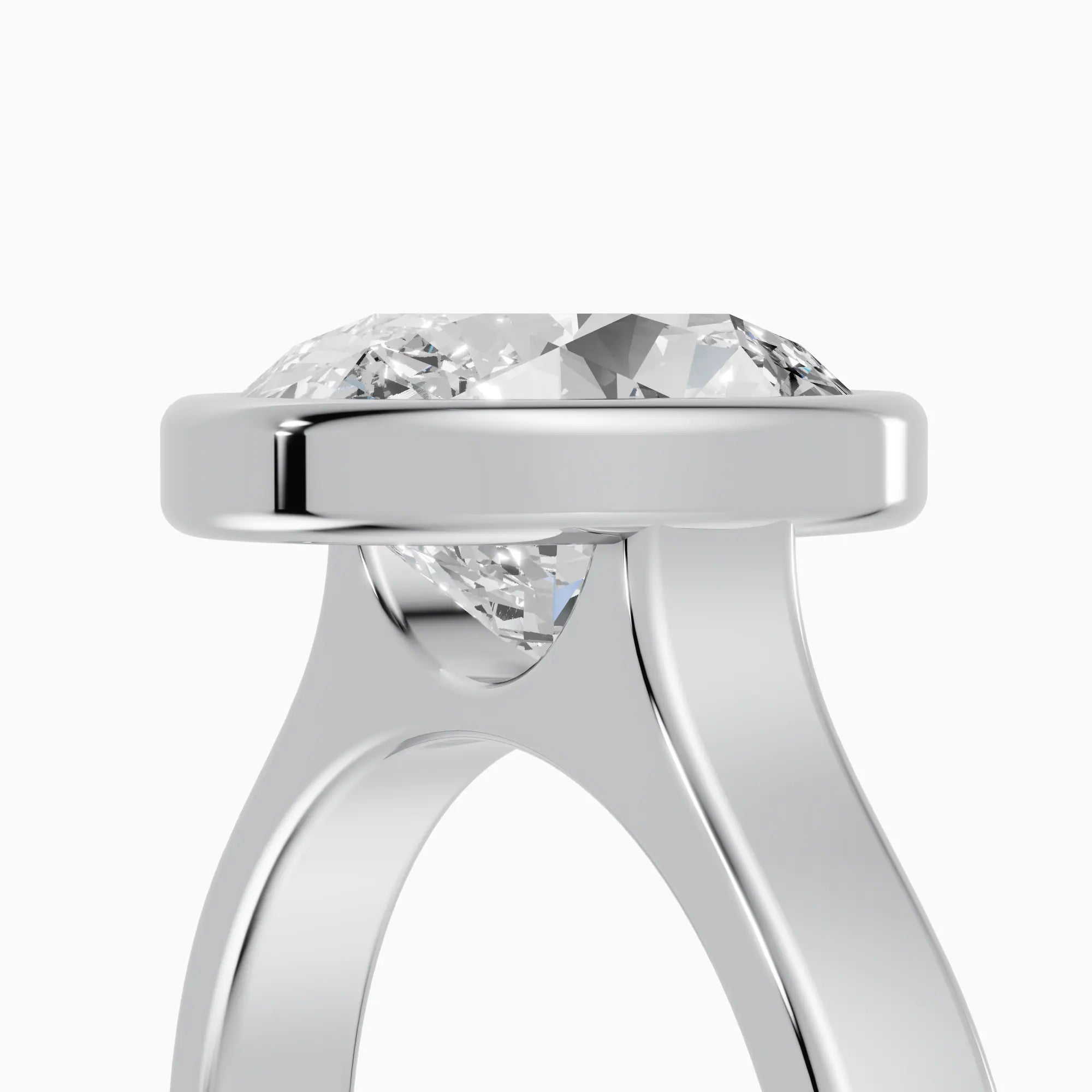 HERA | Anillo solitario oval biselado