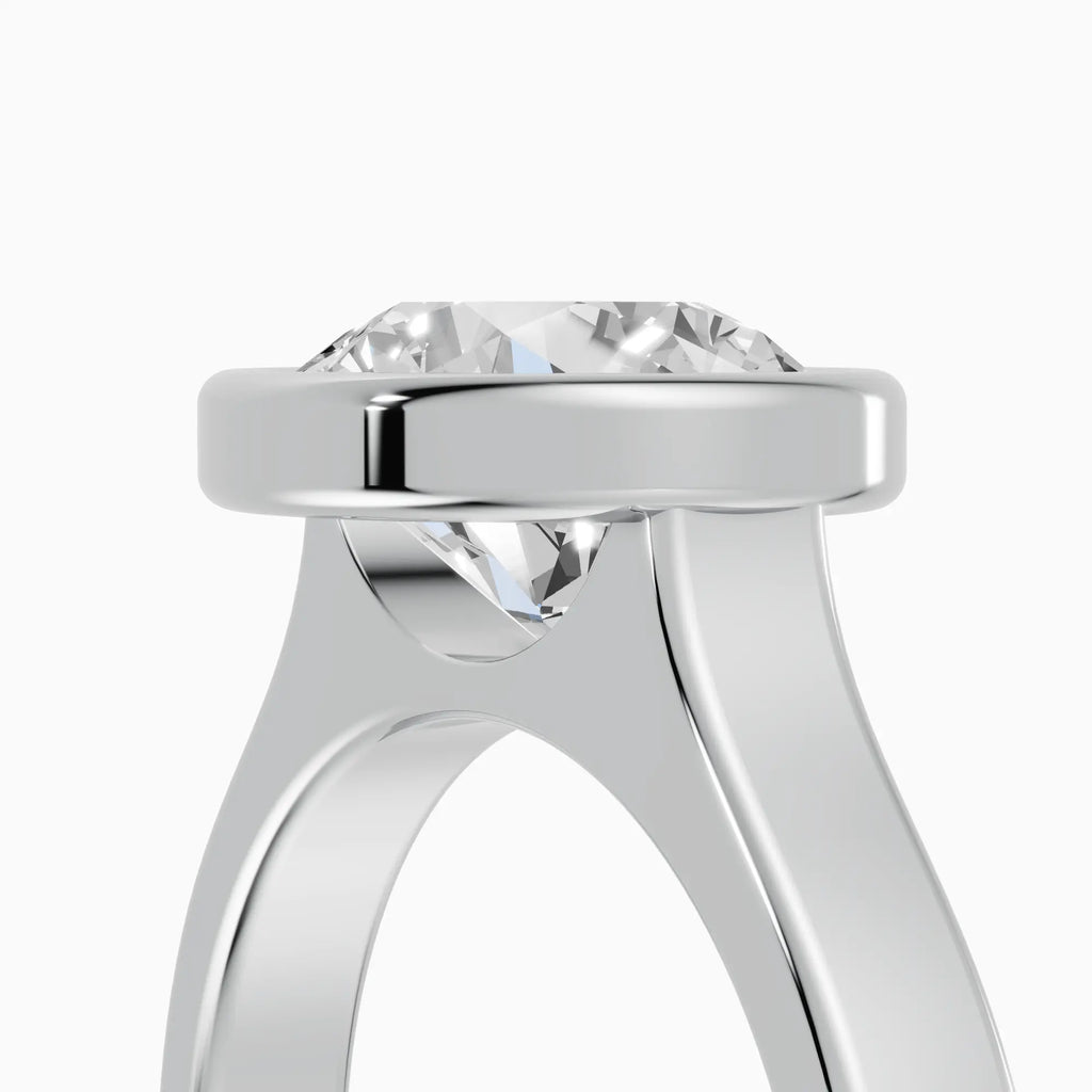 HERA | Anillo solitario brillante biselado