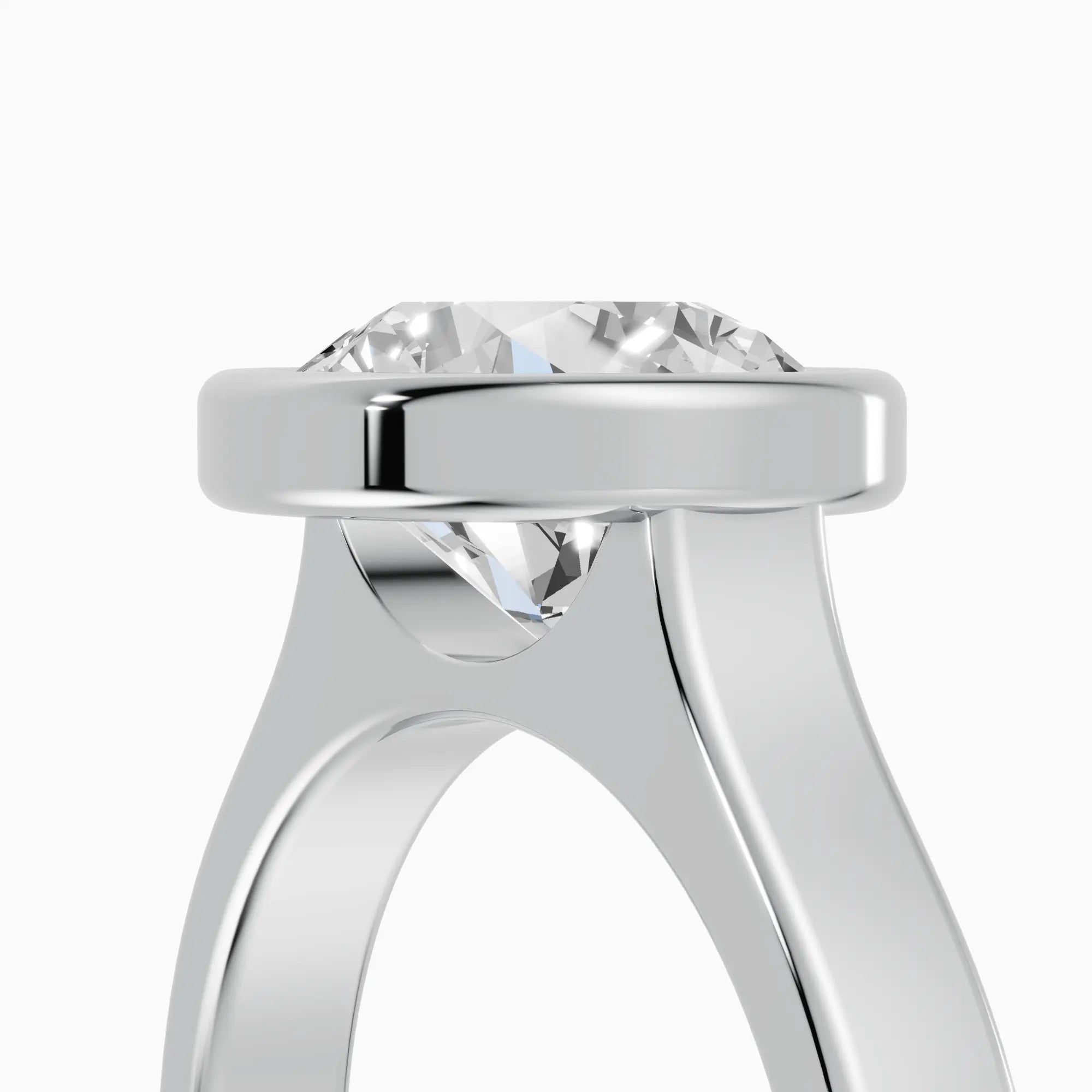 HERA | Anillo solitario brillante biselado