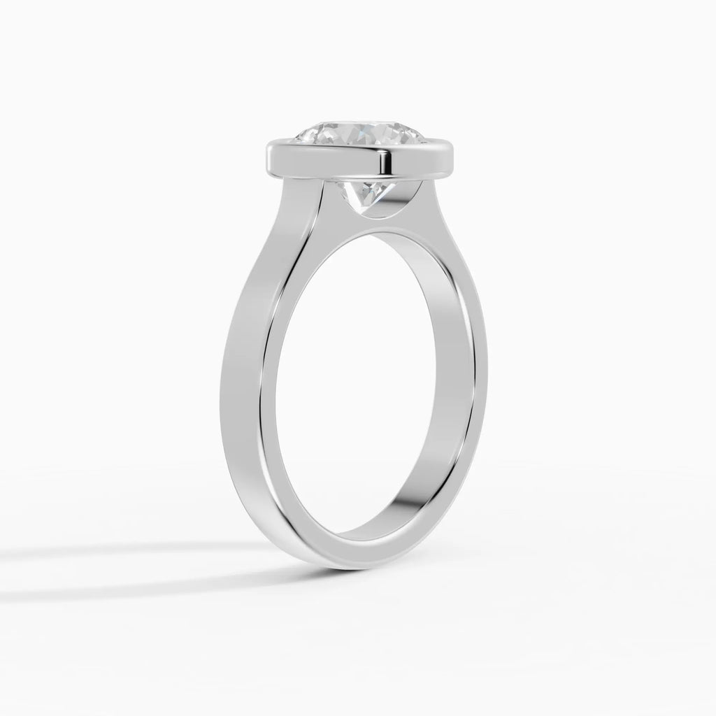 HERA | Anillo solitario brillante biselado