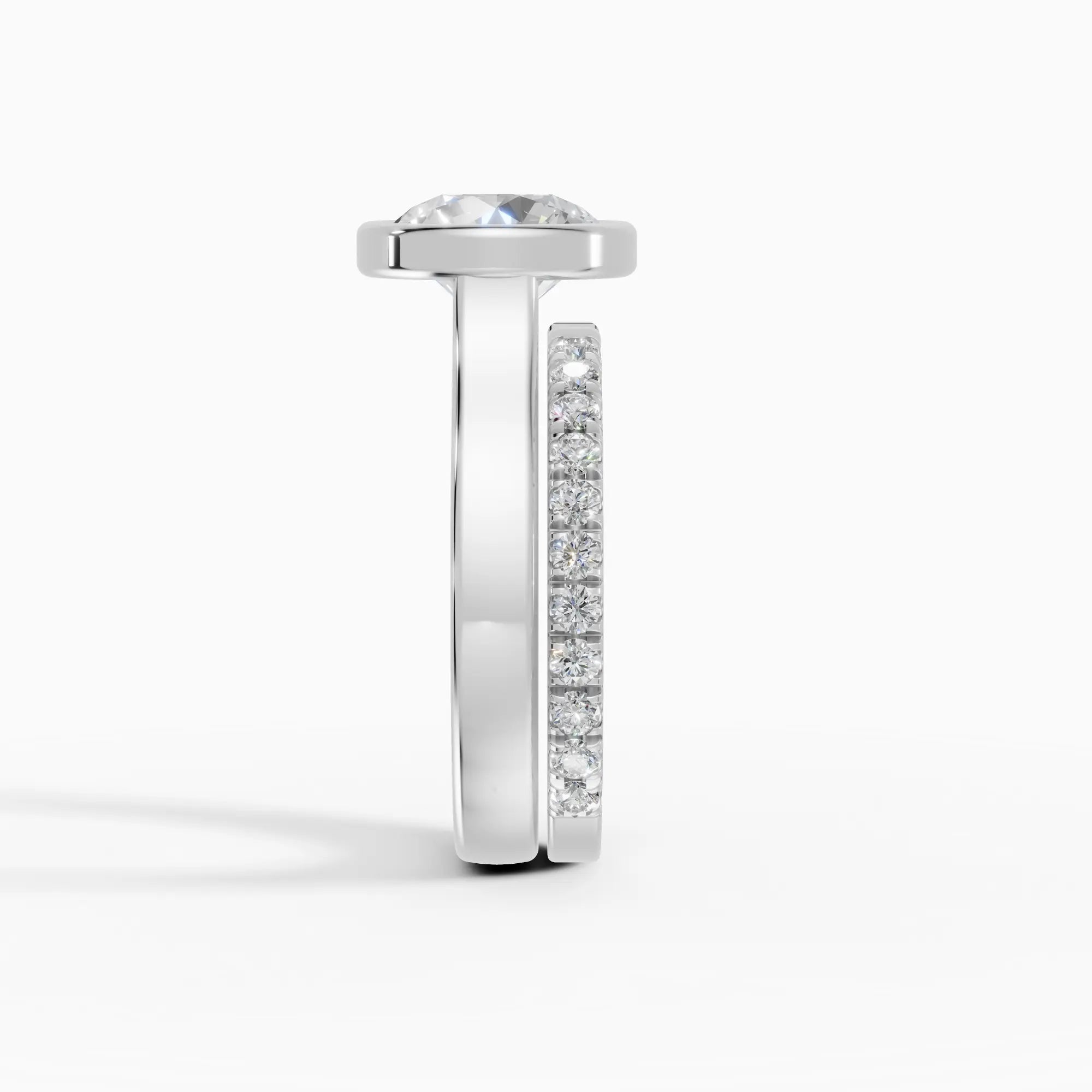 HERA | Anillo solitario brillante biselado