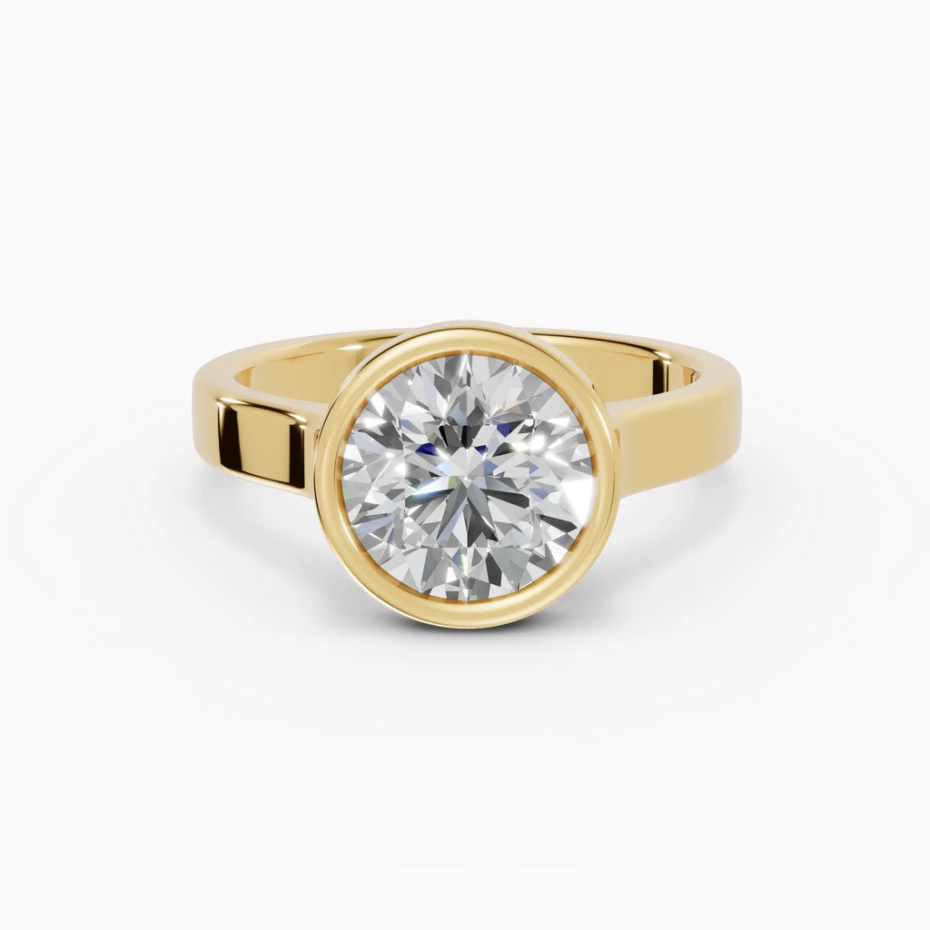 HERA | Anillo solitario brillante biselado