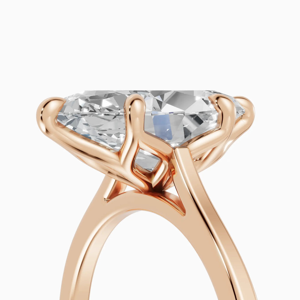 Anillo de compromiso MAGNOLIA marquesa solitario engaste floral