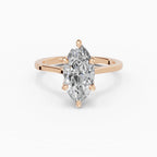 MAGNOLIA marquise floral setting solitaire engagement ring - measurements