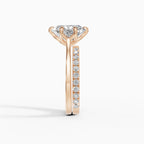 MAGNOLIA oval floral setting engagement ring - in context