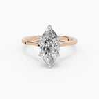 MAGNOLIA marquise floral setting solitaire engagement ring