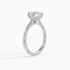 MAGNOLIA oval floral setting engagement ring - worn on hand