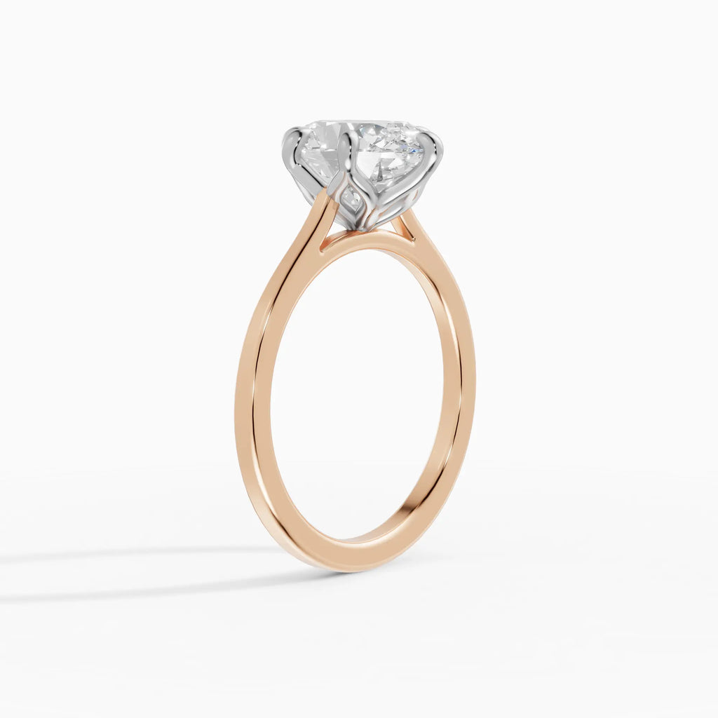 MAGNOLIA | Anillo oval engaste floral