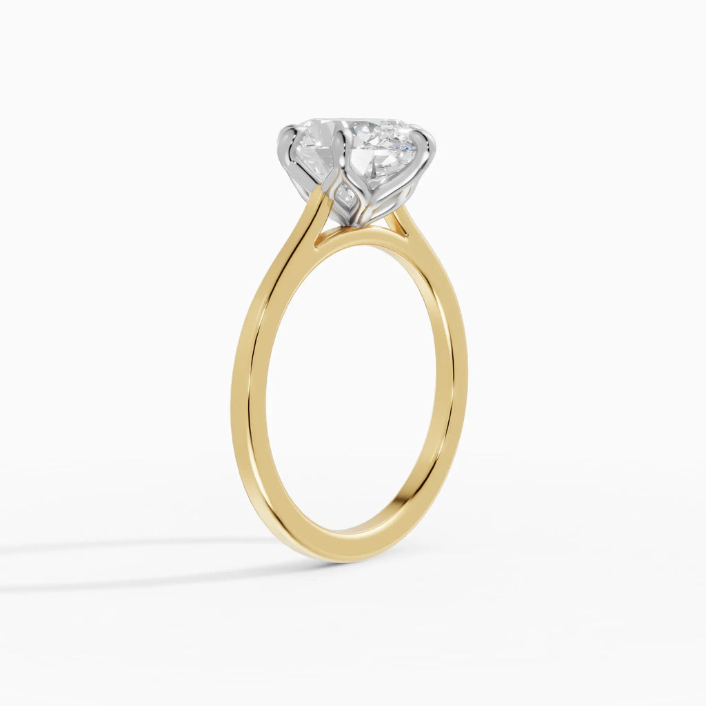 MAGNOLIA | Anillo oval engaste floral