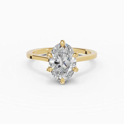 MAGNOLIA | Anillo oval engaste floral