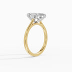 MAGNOLIA marquise floral setting solitaire engagement ring