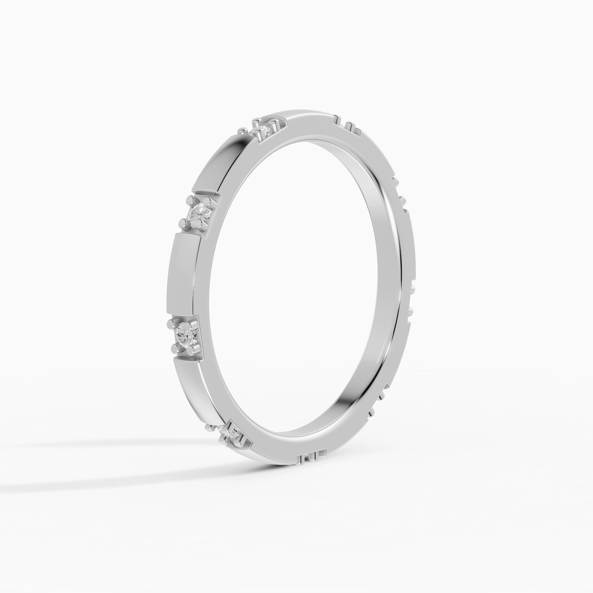 Anillo de compromiso Petra en oro blanco con diamante corte brillante