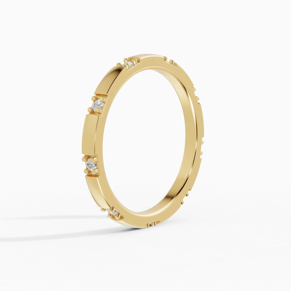 Anillo de compromiso Petra en oro amarillo con diamante corte brillante