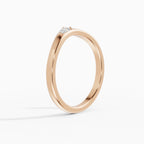SELENE engagement ring in rose gold with pear cut diamonds 2.5 x 4 mm, side view