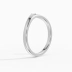 SELENE engagement ring in white gold with pear cut diamonds 2.5 x 4 mm, side view