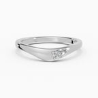 SELENE engagement ring in white gold with pear cut diamonds 2.5 x 4 mm