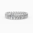 STRATA engagement ring in white gold with marquise cut diamonds 0.1 ct total
