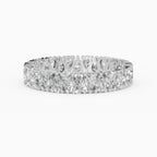 STRATA engagement ring in white gold with pear cut diamonds 0.13 ct total