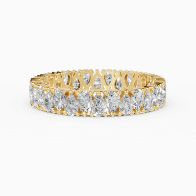 Anillo de compromiso Strata en oro amarillo con diamantes corte pera de 0,13 ct total