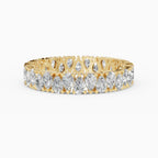 STRATA engagement ring in yellow gold with pear cut diamonds 0.13 ct total