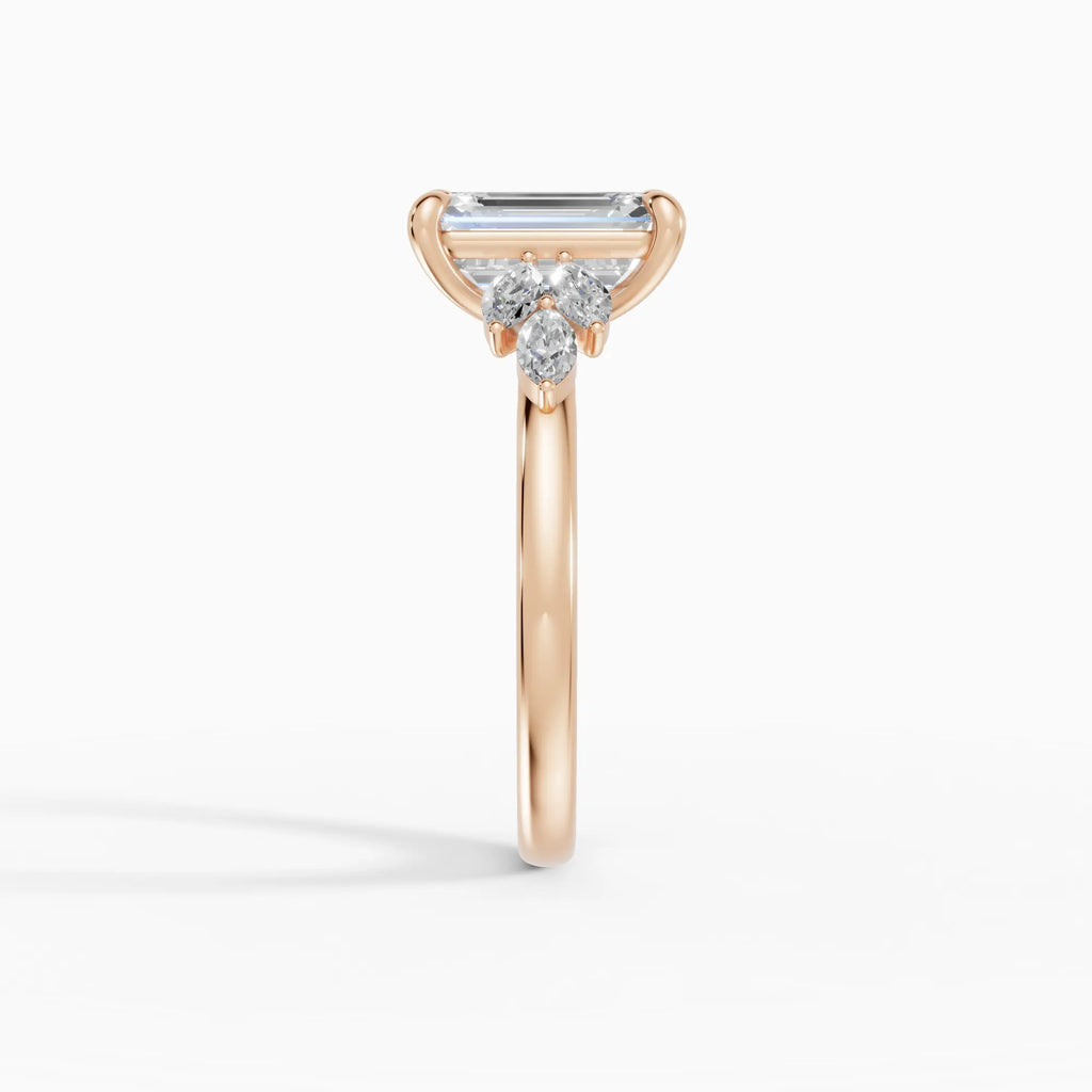 Anillo de compromiso VESTA esmeralda clúster - comparativa