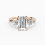 Anillo de compromiso VESTA esmeralda clúster - con caja