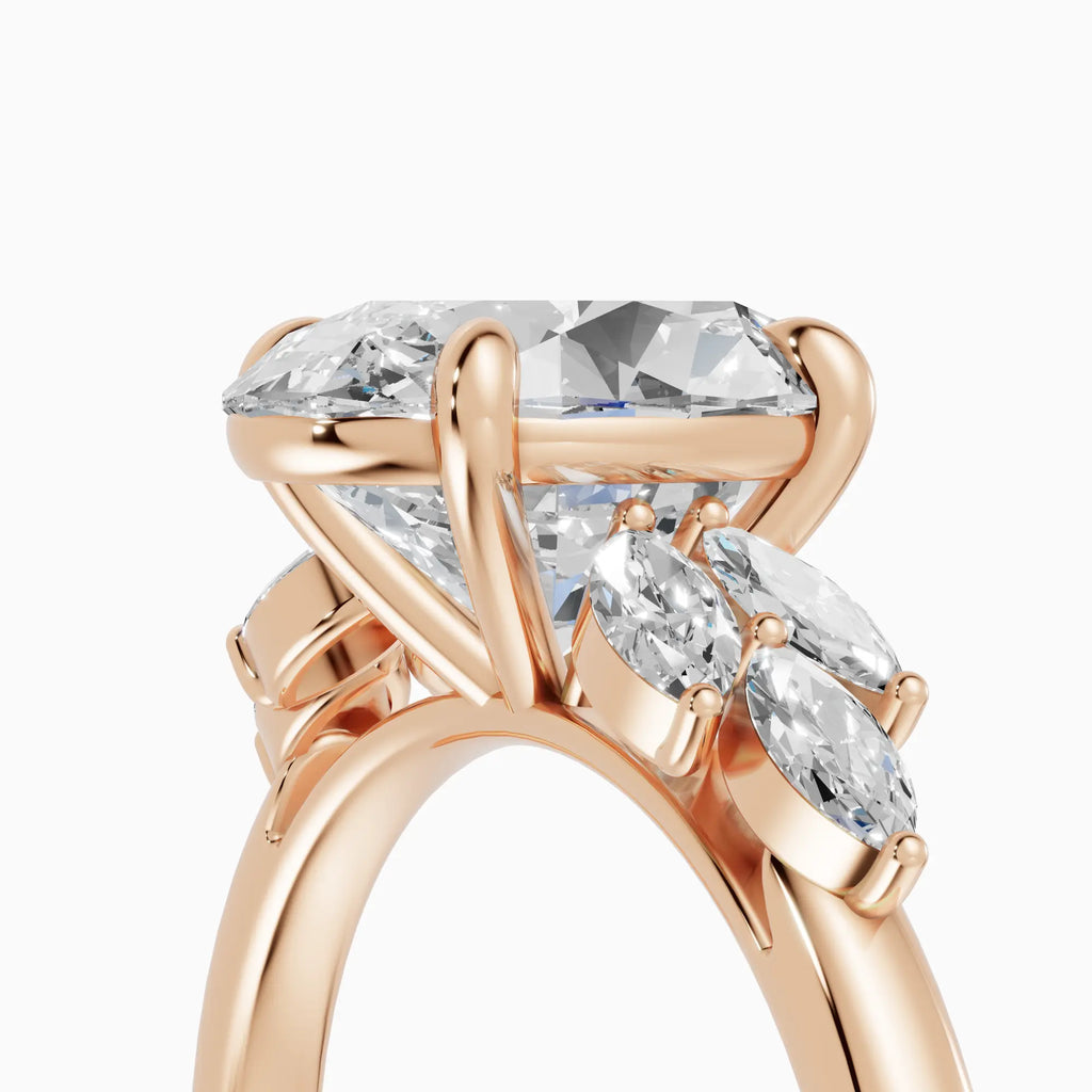 Anillo de compromiso VESTA oval clúster - lifestyle
