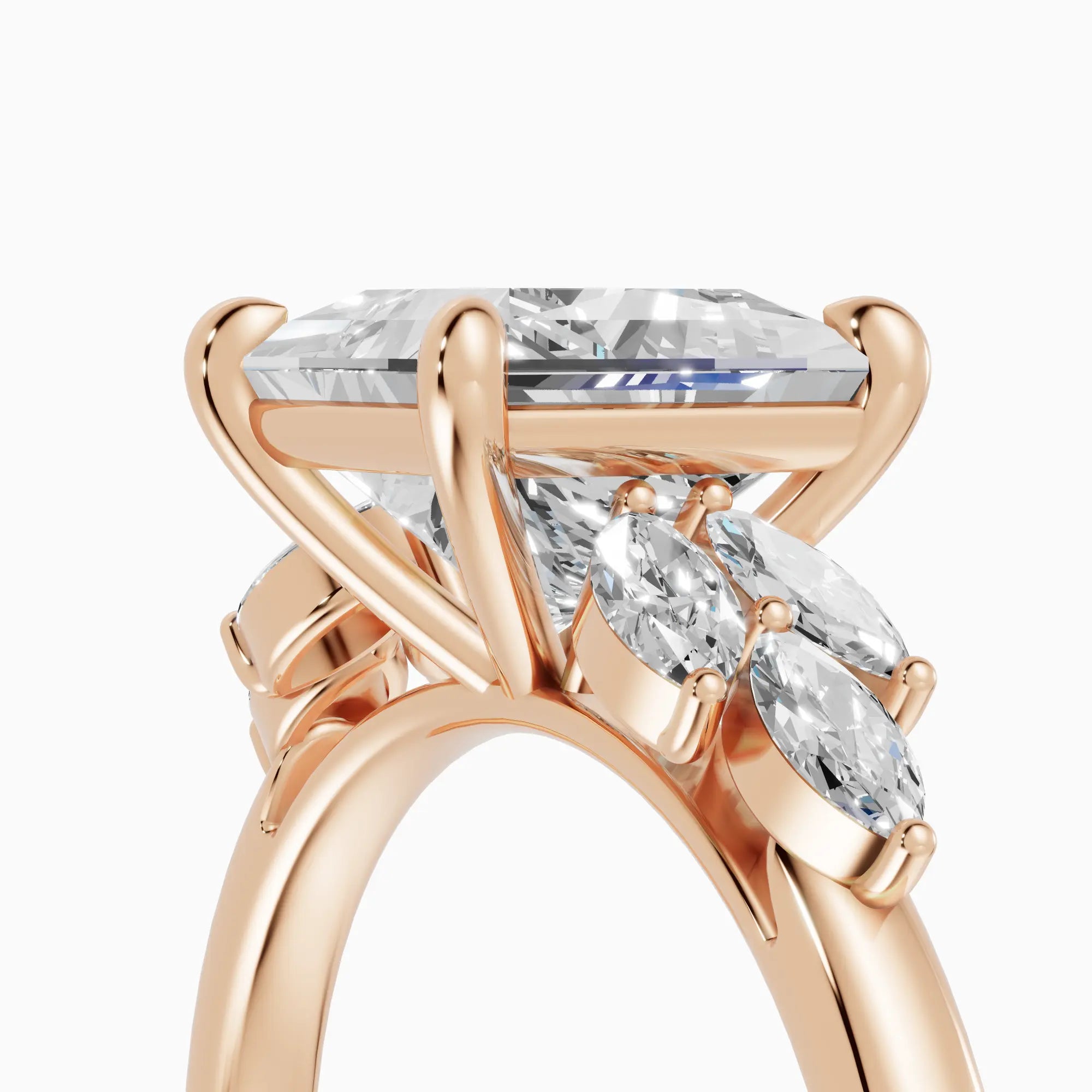 Anillo de compromiso VESTA princesa clúster - lifestyle
