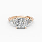 Anillo de compromiso VESTA princesa clúster - medidas
