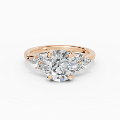 Anillo de compromiso VESTA brillante clúster - medidas