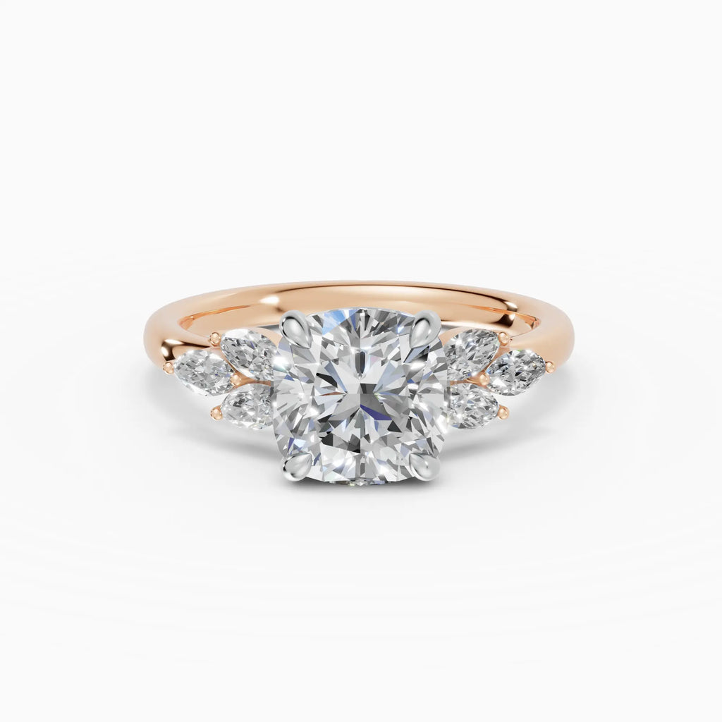 Anillo de compromiso VESTA cojín clúster - galería