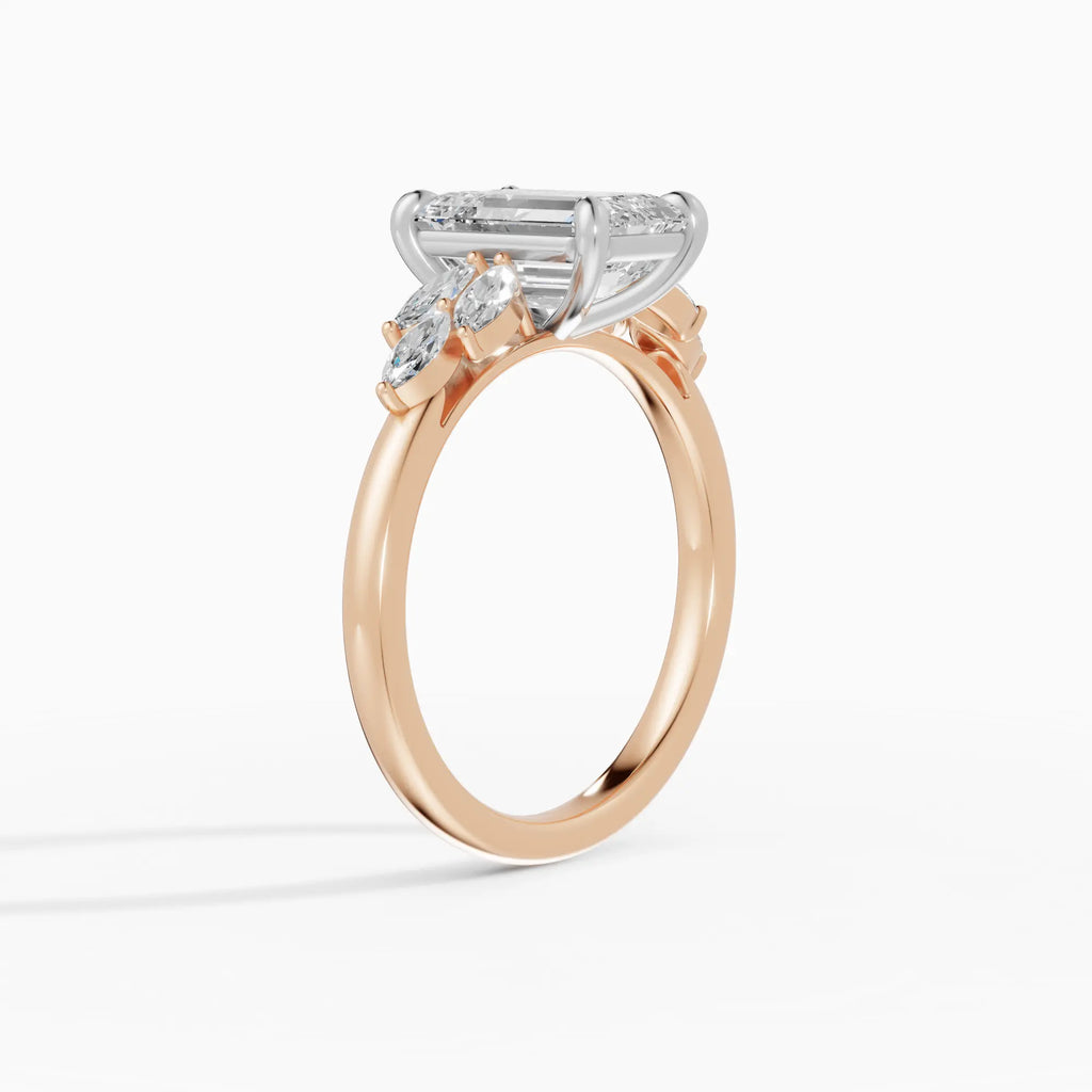 Anillo de compromiso VESTA esmeralda clúster
