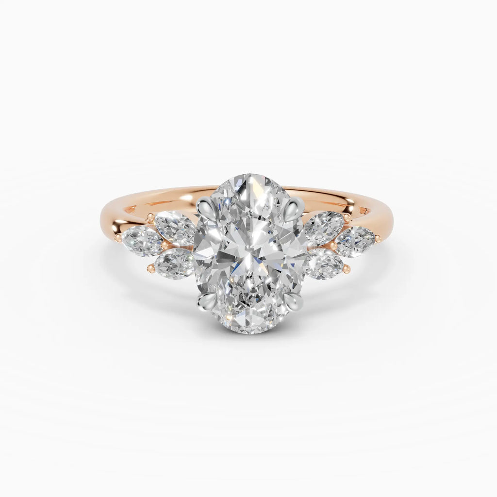 Anillo de compromiso VESTA oval clúster