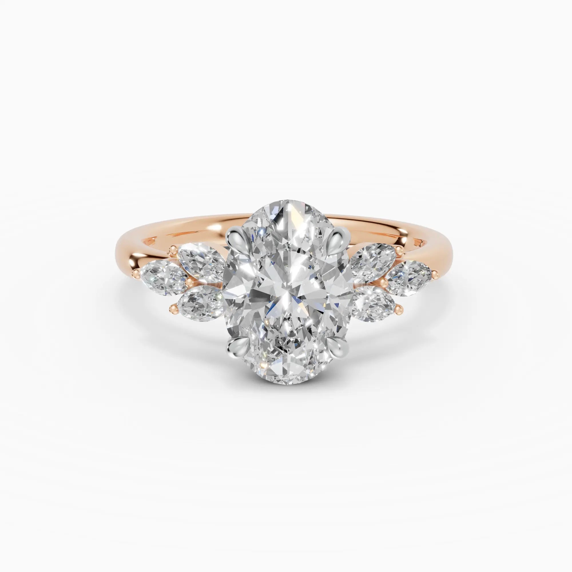Anillo de compromiso VESTA oval clúster