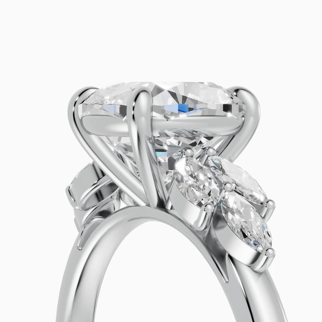 Anillo de compromiso VESTA cojín clúster - vista trasera