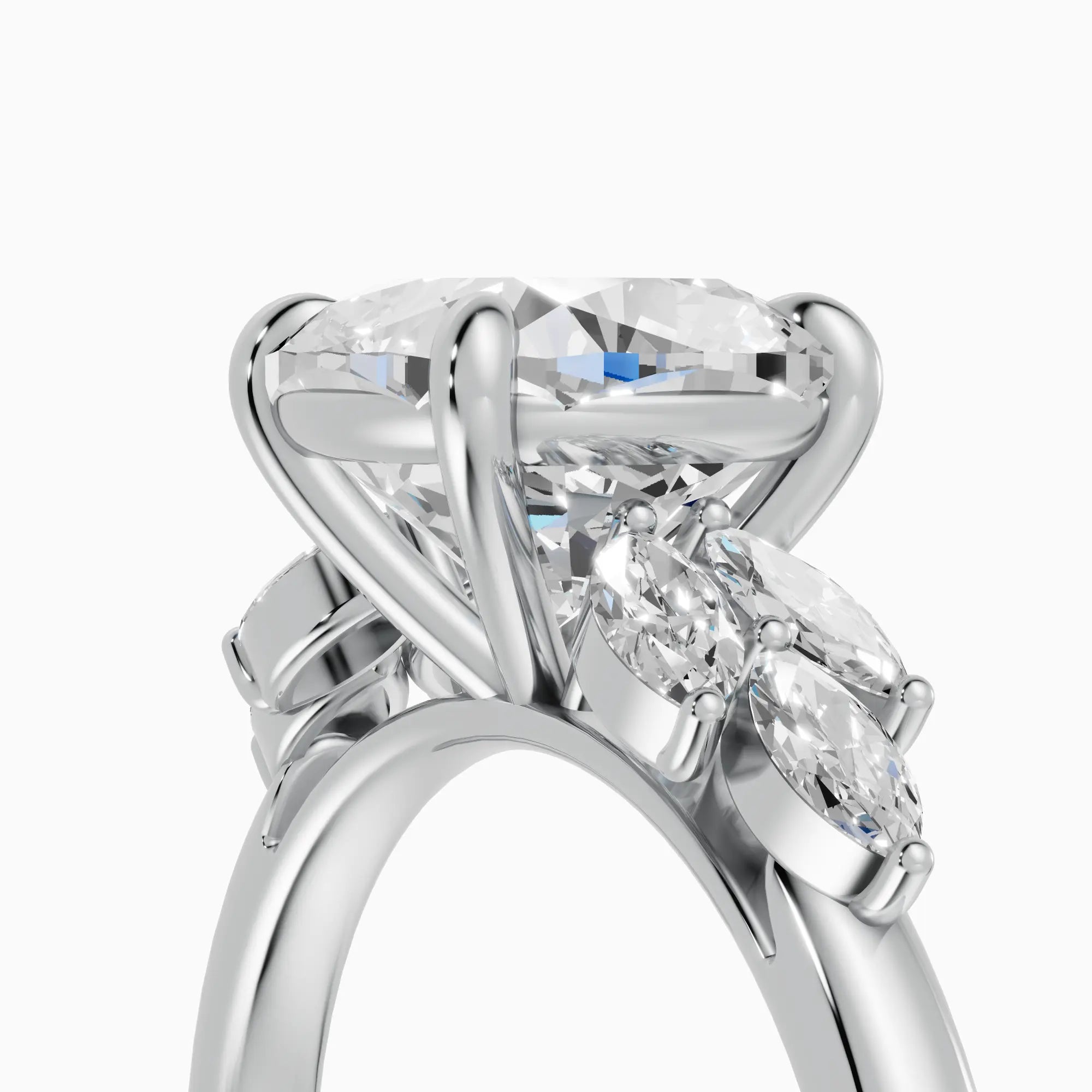 Anillo de compromiso VESTA cojín clúster - vista trasera