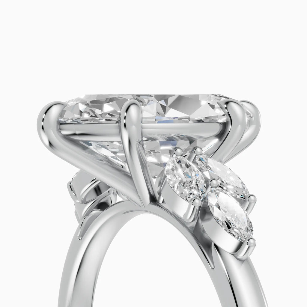 Anillo de compromiso VESTA marquesa clúster - vista trasera