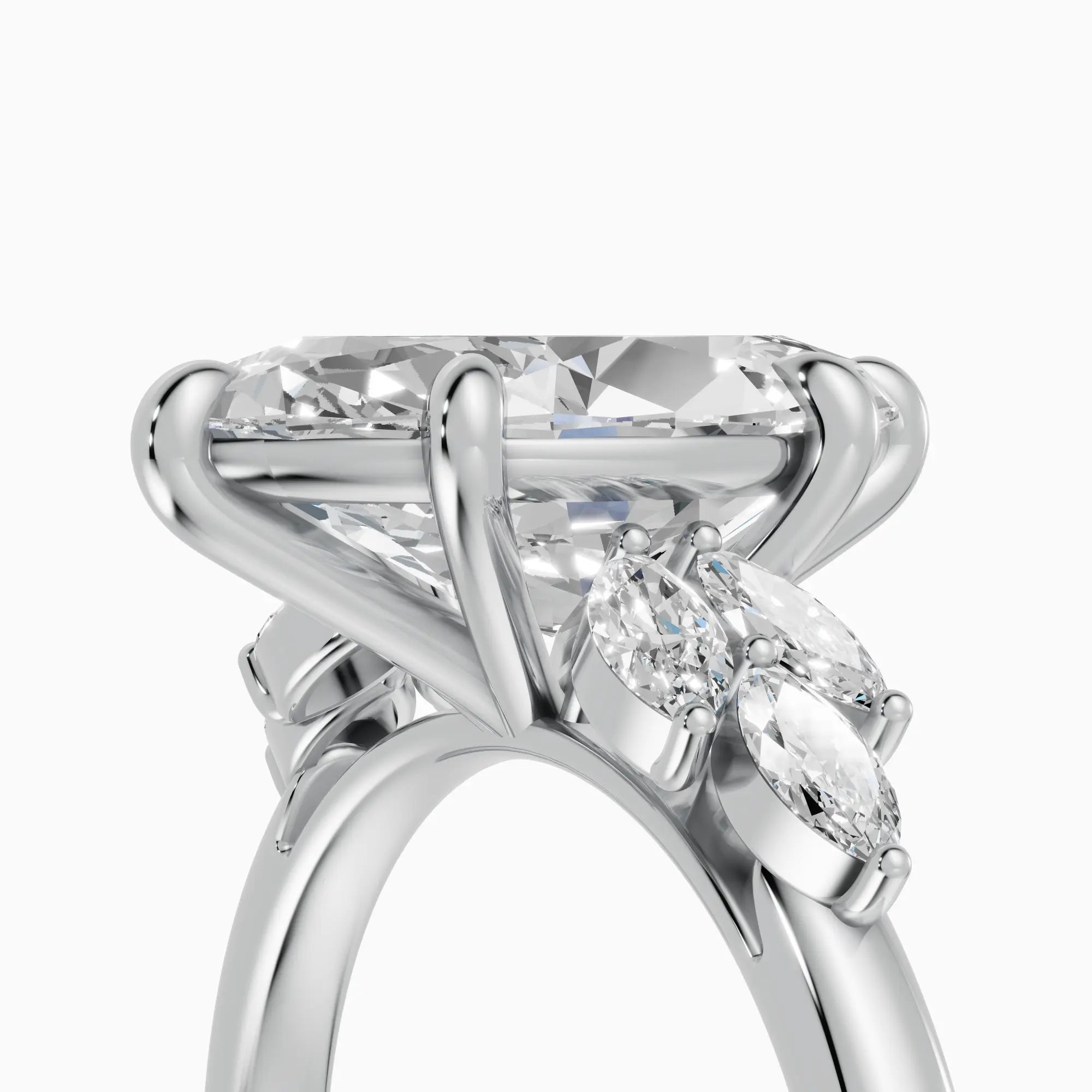 Anillo de compromiso VESTA marquesa clúster - vista trasera