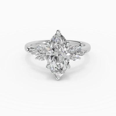 Anillo de compromiso VESTA marquesa clúster - detalle banda