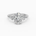 Anillo de compromiso VESTA oval clúster - detalle banda