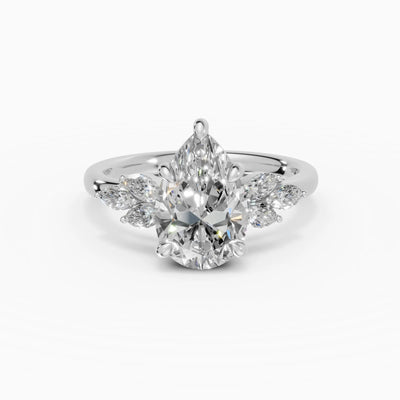 Anillo de compromiso VESTA pera clúster - detalle banda