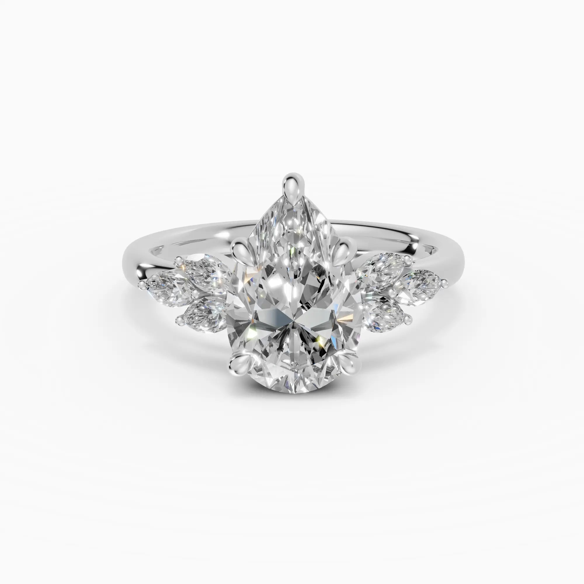 Anillo de compromiso VESTA pera clúster - detalle banda