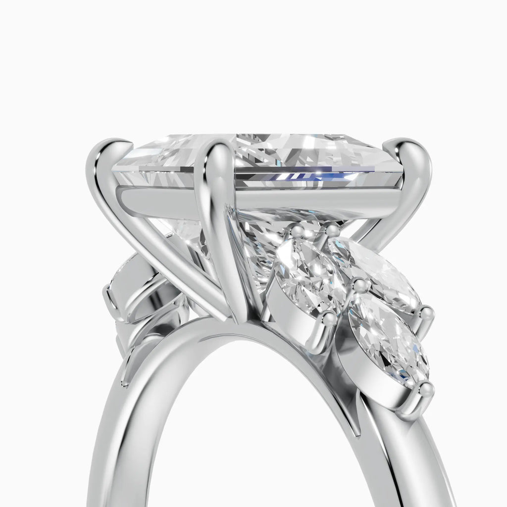 Anillo de compromiso VESTA princesa clúster - vista trasera