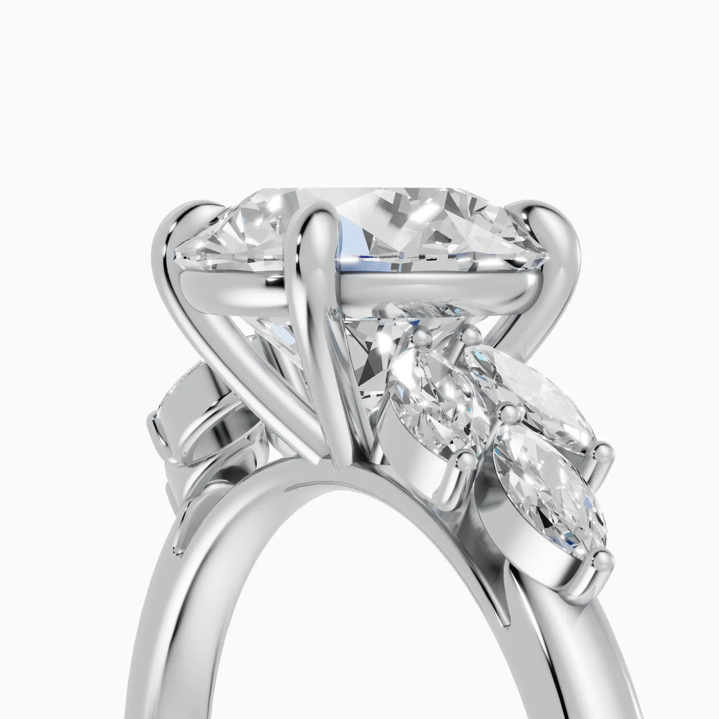 Anillo de compromiso VESTA brillante clúster - vista trasera